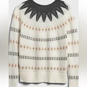 Banana Republic Fairisle Crew Neck Sweater.  Size med